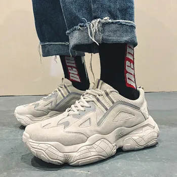 QWEDF Men's Running shoes Men Sneakers Brand Designer Platform Chunky Sneakers Men Trainers Lace Up Color matching J1-45
QWEDF Men's Running shoes Men Sneakers Brand Designer Platform Chunky Sneakers Men Trainers Lace Up Color matching J1-45