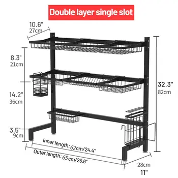 Stainless Steel Kitchen Organizer Storage Dish Racks Holders Dish Drying Rack Over Sink Drainer Shelf Kitchen Accessories 
Stainless Steel Kitchen Organizer Storage Dish Racks Holders Dish Drying Rack Over Sink Drainer Shelf Kitchen Accessories