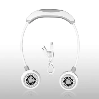 2000mAh Mini USB Portable Fan Neck With Rechargeable Battery Colorful lights Without Vane Fans handheld Air Cooler Conditioner
2000mAh Mini USB Portable Fan Neck With Rechargeable Battery Colorful lights Without Vane Fans handheld Air Cooler Conditioner