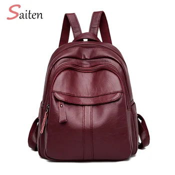 Fashion Anti Theft Leather Backpack Designer Women Backpacks Female Travel Bag Solid Color School Backpacks for Teenage Girls
Fashion Anti Theft Leather Backpack Designer Women Backpacks Female Travel Bag Solid Color School Backpacks for Teenage Girls