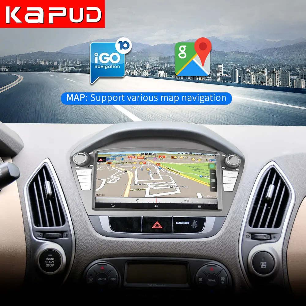 Kapud Car Multimedia Player 8 Inch Full Touch Without DVD Radio GPS Navigation DSP Android 9.0 For HyundaiIX35 2009-2017
Kapud Car Multimedia Player 8 Inch Full Touch Without DVD Radio GPS Navigation DSP Android 9.0 For HyundaiIX35 2009-2017