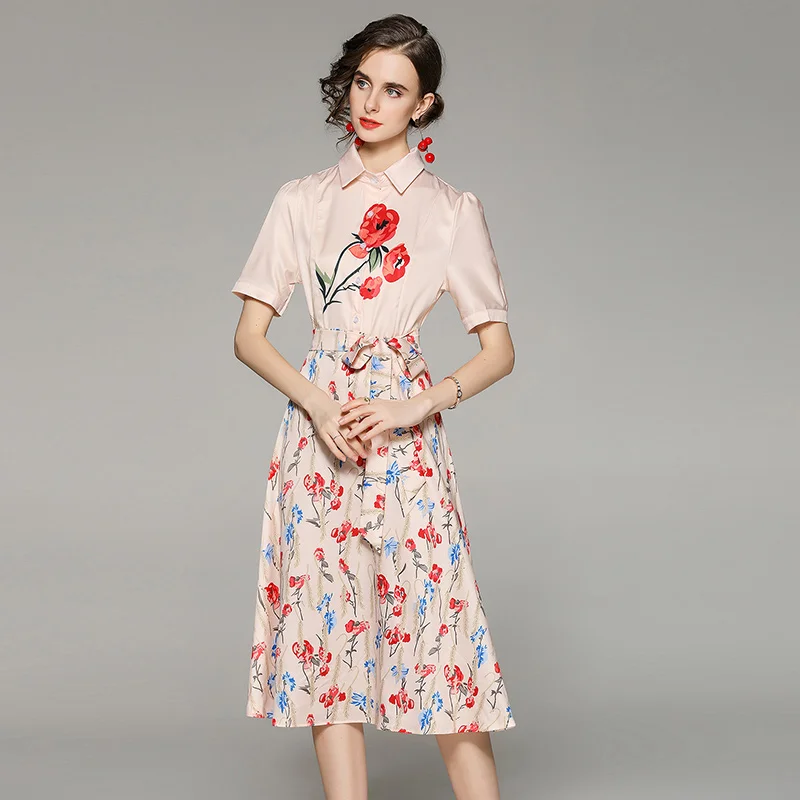 2021 New Women Dresses Office Lady Printing Mid-Calf Turn-down Collar Women Elegant Dresses Party Vintage Women Autumn Dresses
2021 New Women Dresses Office Lady Printing Mid-Calf Turn-down Collar Women Elegant Dresses Party Vintage Women Autumn Dresses