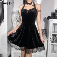 InsDoit Gothic Black Summer Dress For Women Vintage Lace Lace Up Halter Sexy Backless Bodycon Harajuku Aesthetic Elegant Dresses
InsDoit Gothic Black Summer Dress For Women Vintage Lace Lace Up Halter Sexy Backless Bodycon Harajuku Aesthetic Elegant Dresses