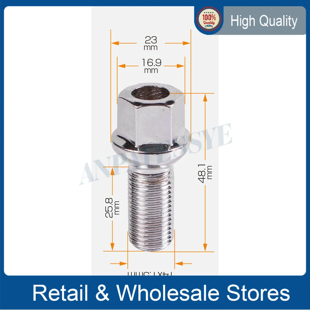 M14*1.5 27MM high quality Car Accessories 8D0601139D Wheel Lug Bolts Car For VW Polo Golf 1998-2009 Jetta Passat For Audi A4 A6
M14*1.5 27MM high quality Car Accessories 8D0601139D Wheel Lug Bolts Car For VW Polo Golf 1998-2009 Jetta Passat For Audi A4 A6