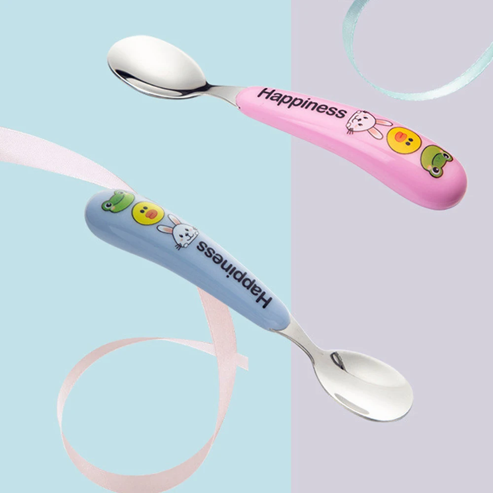 Cute Stainless Steel New Science Baby Curved Seam Easy To Pull Elbow Training To Eat Feeding Practice Baby Spoon
Cute Stainless Steel New Science Baby Curved Seam Easy To Pull Elbow Training To Eat Feeding Practice Baby Spoon