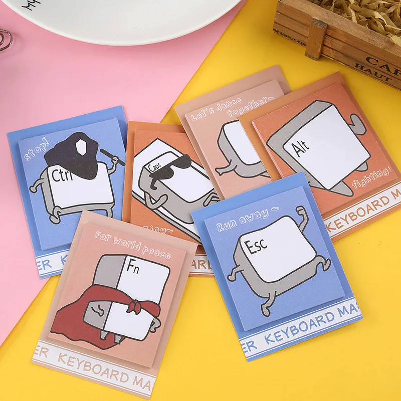 "Keyboard" Pack of 6 Sticky Notes Pack Paper Stickers Cute Adhesive Pads Pocket Memo Notepad
"Keyboard" Pack of 6 Sticky Notes Pack Paper Stickers Cute Adhesive Pads Pocket Memo Notepad