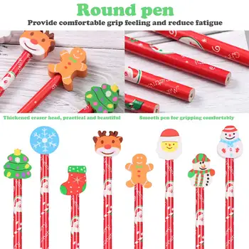 24 pcs Cartoon pencil with eraser Christmas pencil and eraser random style for students to learn stationery Christmas gifts
24 pcs Cartoon pencil with eraser Christmas pencil and eraser random style for students to learn stationery Christmas gifts