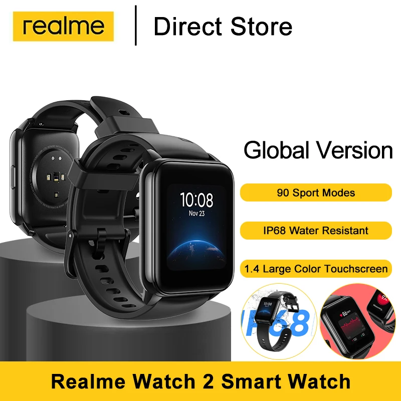 Global Version Realme Watch 2 Smart Watch 1.4 Color Touchscreen Smart Alot Control Blood Oxygen Heart Rate Monitor Sport Watch
Global Version Realme Watch 2 Smart Watch 1.4 Color Touchscreen Smart Alot Control Blood Oxygen Heart Rate Monitor Sport Watch