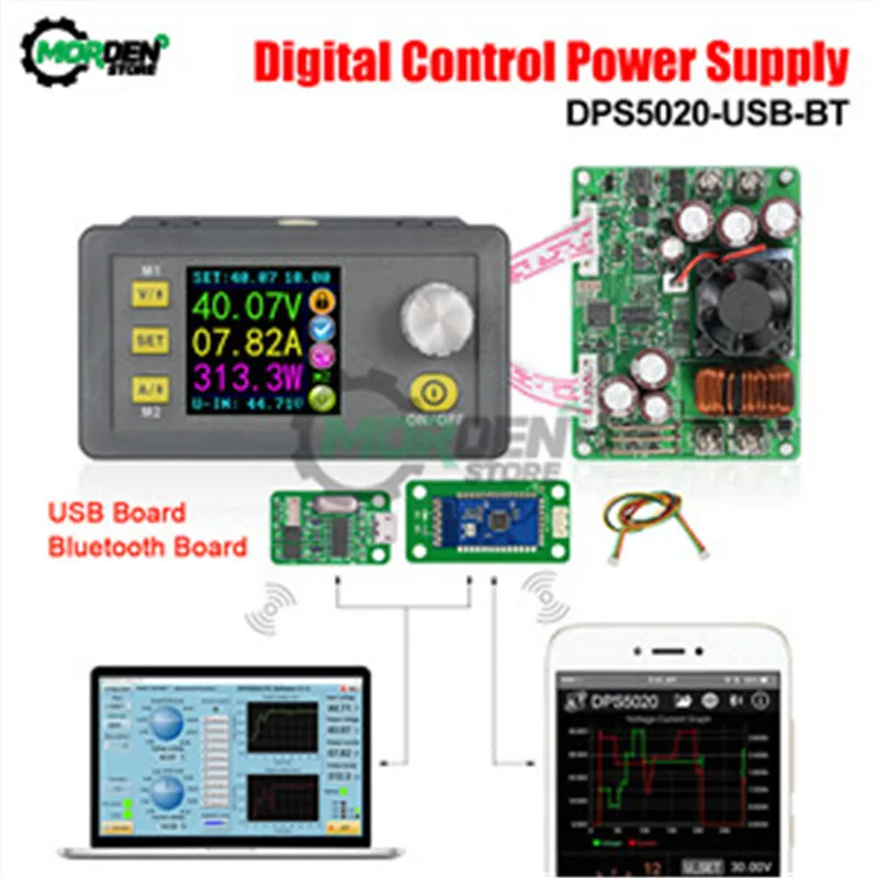 DPS5020 50 в 20 А Bluetooth USB-связь CV/CC DC-DC понижающий источник питания модуль