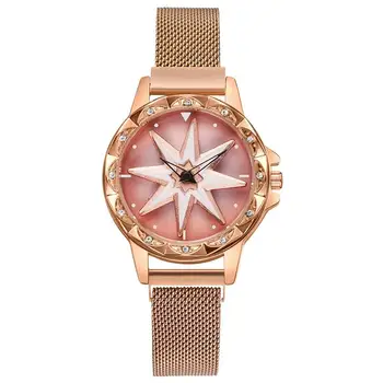 Luxury Rose Gold Watch Women Special Design 360 Degrees Rotation Diamond Dial Watches Mesh Magnet Starry Sky Ladies Watch Quartz
Luxury Rose Gold Watch Women Special Design 360 Degrees Rotation Diamond Dial Watches Mesh Magnet Starry Sky Ladies Watch Quartz