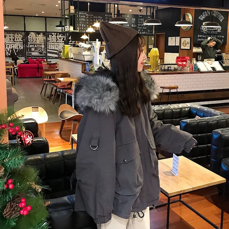 Autumn 2019 New Style Korean-style Versatile Loose-Fit Workwear Hooded Long Sleeve Large Fur Collar Thick Cotton Coat INS Women'
Autumn 2019 New Style Korean-style Versatile Loose-Fit Workwear Hooded Long Sleeve Large Fur Collar Thick Cotton Coat INS Women'