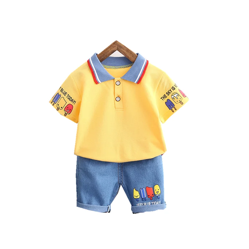 Kids Clothes Suit New Summer Children Boys Girls Lapel Cartoon T Shirt Shorts 2Pcs/sets Baby Toddler Clothing Infant Sportswear 
Kids Clothes Suit New Summer Children Boys Girls Lapel Cartoon T Shirt Shorts 2Pcs/sets Baby Toddler Clothing Infant Sportswear