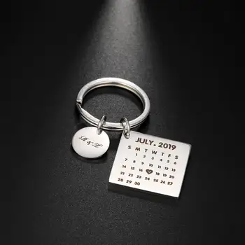 Cazador Personalized Custom Calendar Keyring Hand Carved Calendar Stainless Steel Keychain Highlighted with Heart Date Keyring
Cazador Personalized Custom Calendar Keyring Hand Carved Calendar Stainless Steel Keychain Highlighted with Heart Date Keyring