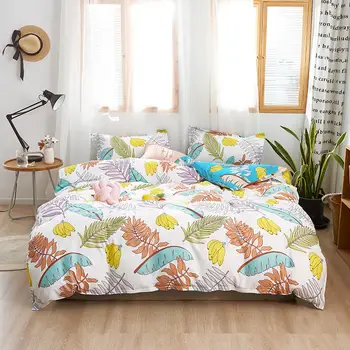 Bonenjoy Queen Size Bedding Set Leaf Printed Single Size Bed Linen Sets Multicolor Bedclothes King size for Adults Bedding Sets
Bonenjoy Queen Size Bedding Set Leaf Printed Single Size Bed Linen Sets Multicolor Bedclothes King size for Adults Bedding Sets