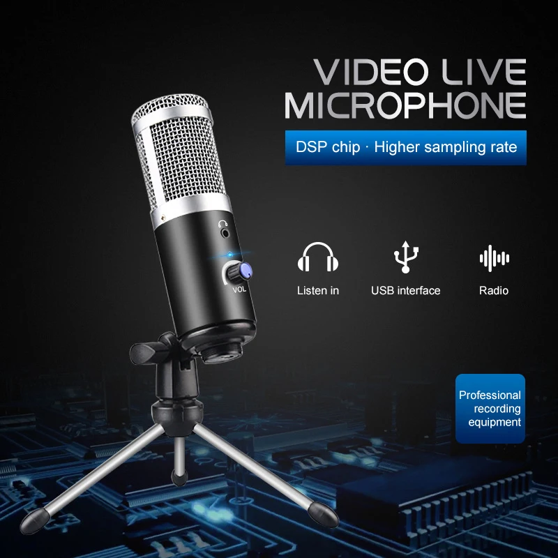 DATA FROG USB Condenser Audio Microphone For Laptop/Windows Professional Condenser Sound Recording Microphone for YouTube
DATA FROG USB Condenser Audio Microphone For Laptop/Windows Professional Condenser Sound Recording Microphone for YouTube
