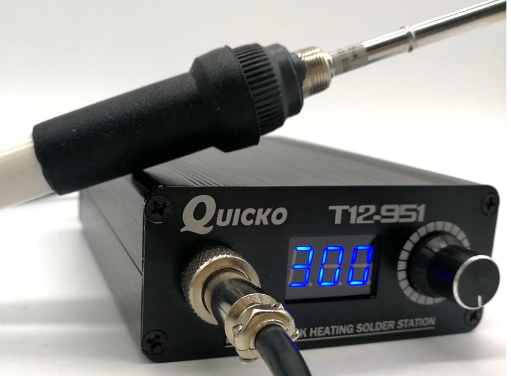 Quick Heating T12-951 LED Digital soldering station electronic Soldering Iron welding tool with M8 metal handle T12-951
Quick Heating T12-951 LED Digital soldering station electronic Soldering Iron welding tool with M8 metal handle T12-951