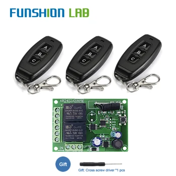 FUNSHION RF 433Mhz Universal Remote Control DC 6V 12V 24V 2CH Relay Module Receiver controllor Switch for motor lamp LED door
FUNSHION RF 433Mhz Universal Remote Control DC 6V 12V 24V 2CH Relay Module Receiver controllor Switch for motor lamp LED door