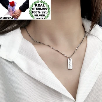 OMHXZJ Wholesale HA125 European Fashion Woman Birthday Party Gift Vintage Rectangle 100% 925 Sterling Silver Pendant Necklace
OMHXZJ Wholesale HA125 European Fashion Woman Birthday Party Gift Vintage Rectangle 100% 925 Sterling Silver Pendant Necklace
