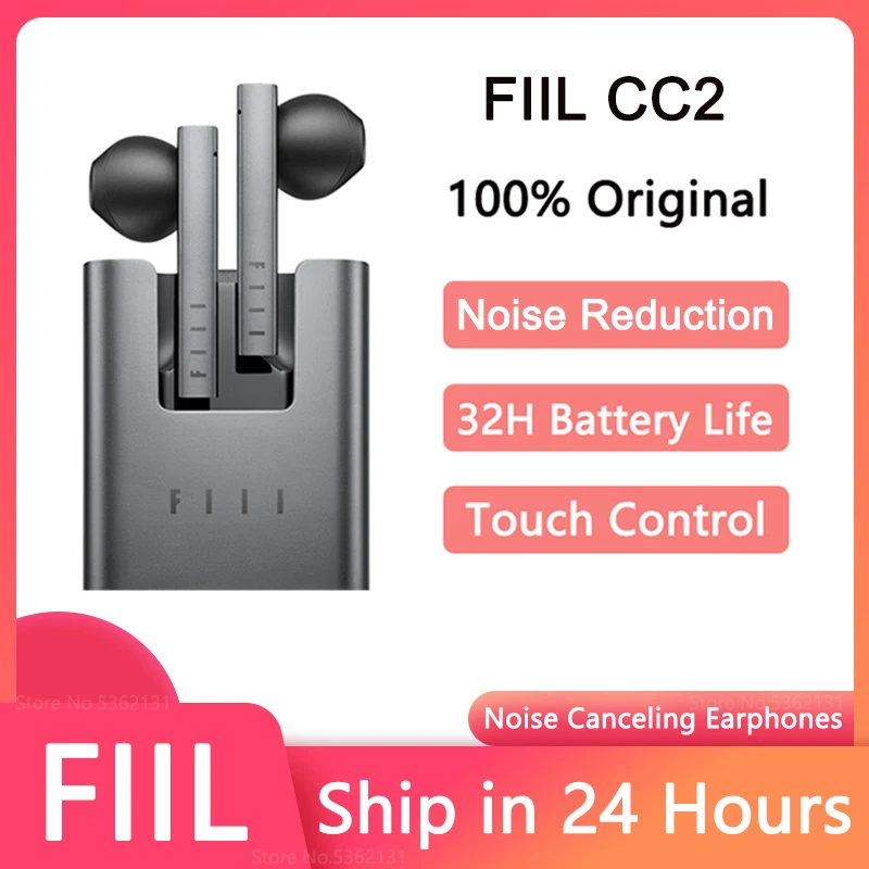 Беспроводные TWS наушники FIIL CC2 Bluetooth-совместимые 5 2 спортивные с шумоподавлением