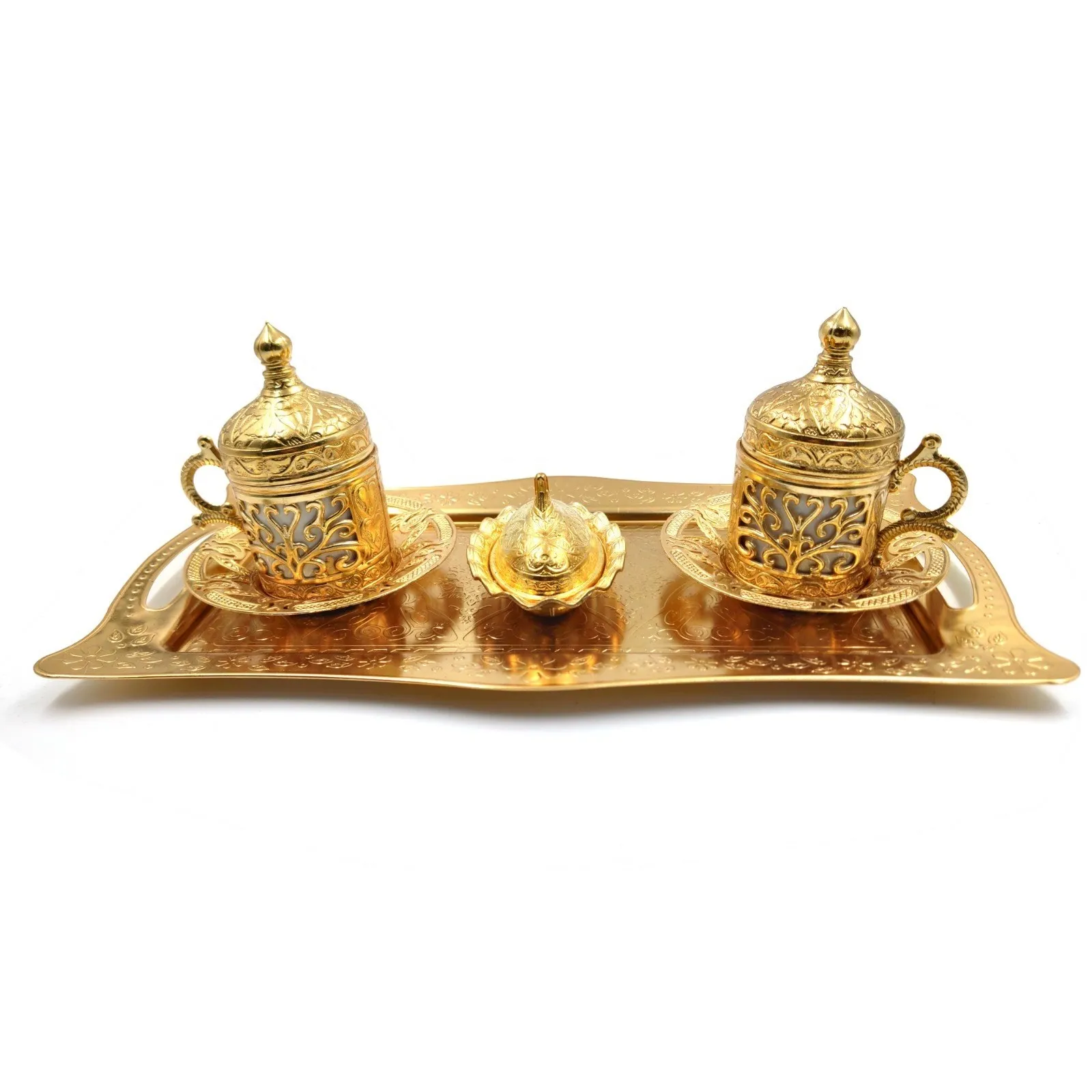 Handmade Clover Design Turkish Greek Arabic Coffee Espresso Serving Set for 2,Cups Saucers Lids Tray Delight Sugar Dish
Handmade Clover Design Turkish Greek Arabic Coffee Espresso Serving Set for 2,Cups Saucers Lids Tray Delight Sugar Dish