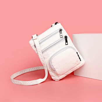 Crossbody Bags for Women Vintage Messenger Bags Girls Multi-pocket Purses Shoulder Bags Washed Leather Phone Packets Rose Red 
Crossbody Bags for Women Vintage Messenger Bags Girls Multi-pocket Purses Shoulder Bags Washed Leather Phone Packets Rose Red