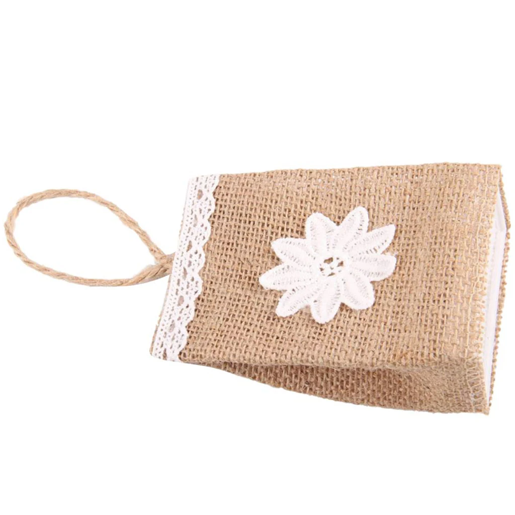 candy bags burlap gift baskets with handle wedding favors,8 x 5