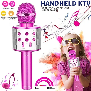 Bluetooth Karaoke Microphone Handheld Wireless Microphone Professional KTV Speaker Singing Recorder Mic with Dancing LED Light
Bluetooth Karaoke Microphone Handheld Wireless Microphone Professional KTV Speaker Singing Recorder Mic with Dancing LED Light