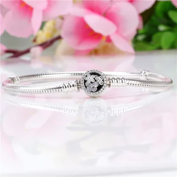 Authentic 925 Sterling Silver New Classic Clasp Snake Bone Flower Blooming Pan Bracelet Fit Charm Bracelets Women Jewelry
Authentic 925 Sterling Silver New Classic Clasp Snake Bone Flower Blooming Pan Bracelet Fit Charm Bracelets Women Jewelry