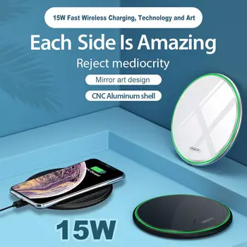 QI Wireless Charger for IphoneX XS Max Android 15W Fast Charging Technology Aluminum Alloy Mirror-like Shiny Ultra-thin Protable
QI Wireless Charger for IphoneX XS Max Android 15W Fast Charging Technology Aluminum Alloy Mirror-like Shiny Ultra-thin Protable