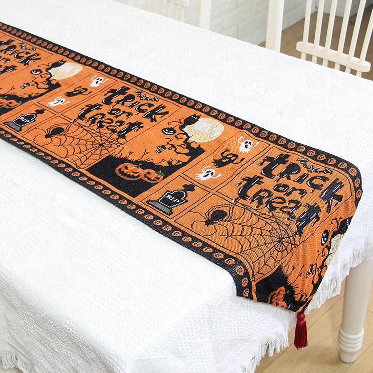 Halloween Burlap Table Runner for Home Dinner Party Scary Movie Nights Printed Spooky Pumpkin Spider Web Tablecloth HL99
Halloween Burlap Table Runner for Home Dinner Party Scary Movie Nights Printed Spooky Pumpkin Spider Web Tablecloth HL99