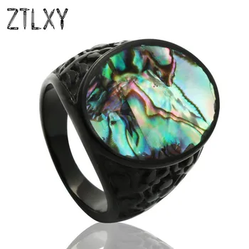 ZTLXY-Men Multicolor stainless steel shell design ring high-quality jewelry colorful 
ZTLXY-Men Multicolor stainless steel shell design ring high-quality jewelry colorful