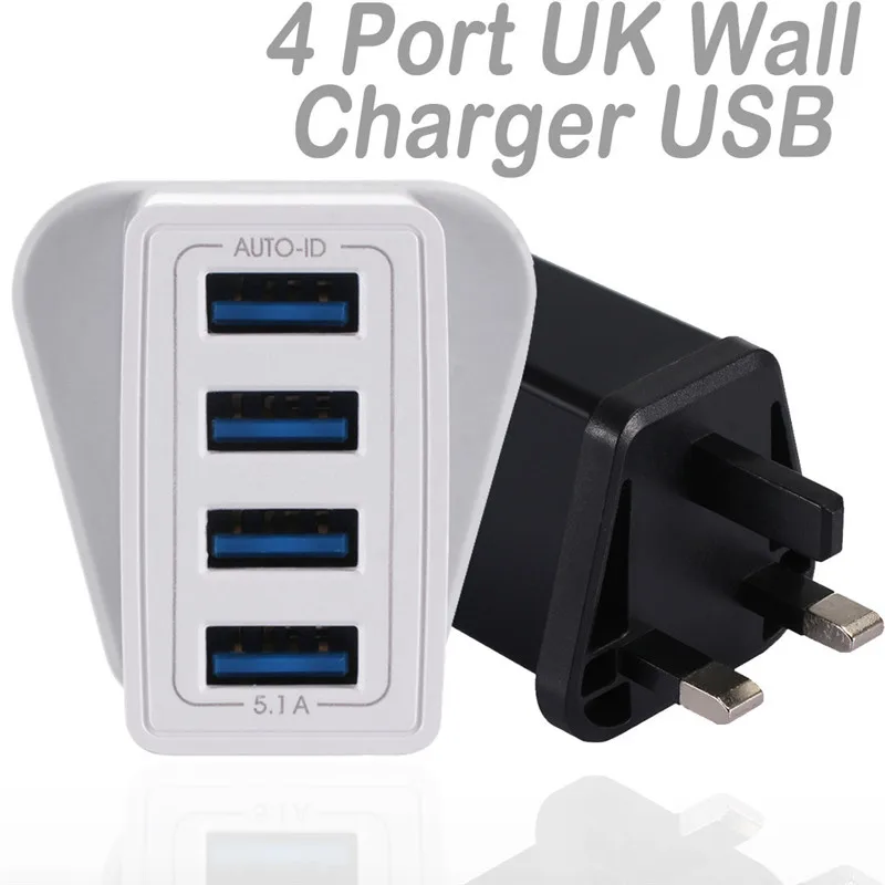 Фото EPULA Универсальный Великобритании штекер 5.1A 4 в 1 USB путешествия - купить
