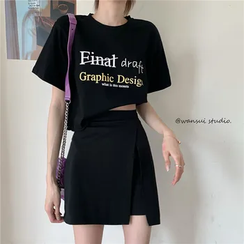 2 colors 2020 Women Tshirts preppy style letter print Short Sleeve T-shirt Woman Summer short design Casual Tops (WS212
2 colors 2020 Women Tshirts preppy style letter print Short Sleeve T-shirt Woman Summer short design Casual Tops (WS212