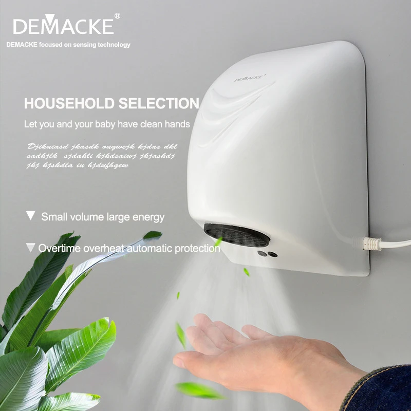 Hotel Automatic Hand Dryer Automatic Hand Dryer Sensor Household Hand-Drying Device Bathroom Hot Air Electric Heater Wind 1000W
Hotel Automatic Hand Dryer Automatic Hand Dryer Sensor Household Hand-Drying Device Bathroom Hot Air Electric Heater Wind 1000W