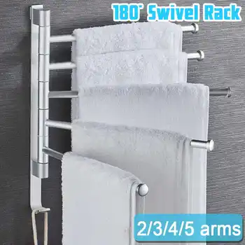 Towel Holder Rotating Towel Rack Wall Mounted Heavy Duty Towel Shelf Space Aluminium Towel Bar Kitchen Bathroom Toallero
Towel Holder Rotating Towel Rack Wall Mounted Heavy Duty Towel Shelf Space Aluminium Towel Bar Kitchen Bathroom Toallero