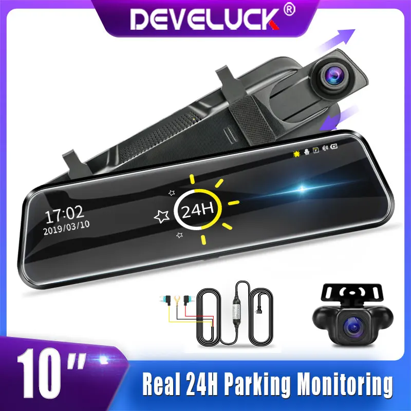 10" Car DVR stream media 1080P dual camera Touch IPS Screen Auto Video Recorder rearview mirror Backup Parking monitoring system
10" Car DVR stream media 1080P dual camera Touch IPS Screen Auto Video Recorder rearview mirror Backup Parking monitoring system