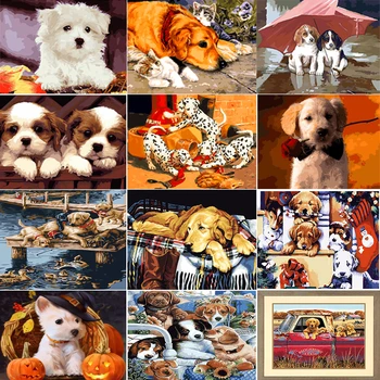 Painting By Numbers For Dog Set On Canvas Frame Handmade Acrylic Paints Adults For Drawing DIY Kits Art Picture Decoration Wall
Painting By Numbers For Dog Set On Canvas Frame Handmade Acrylic Paints Adults For Drawing DIY Kits Art Picture Decoration Wall