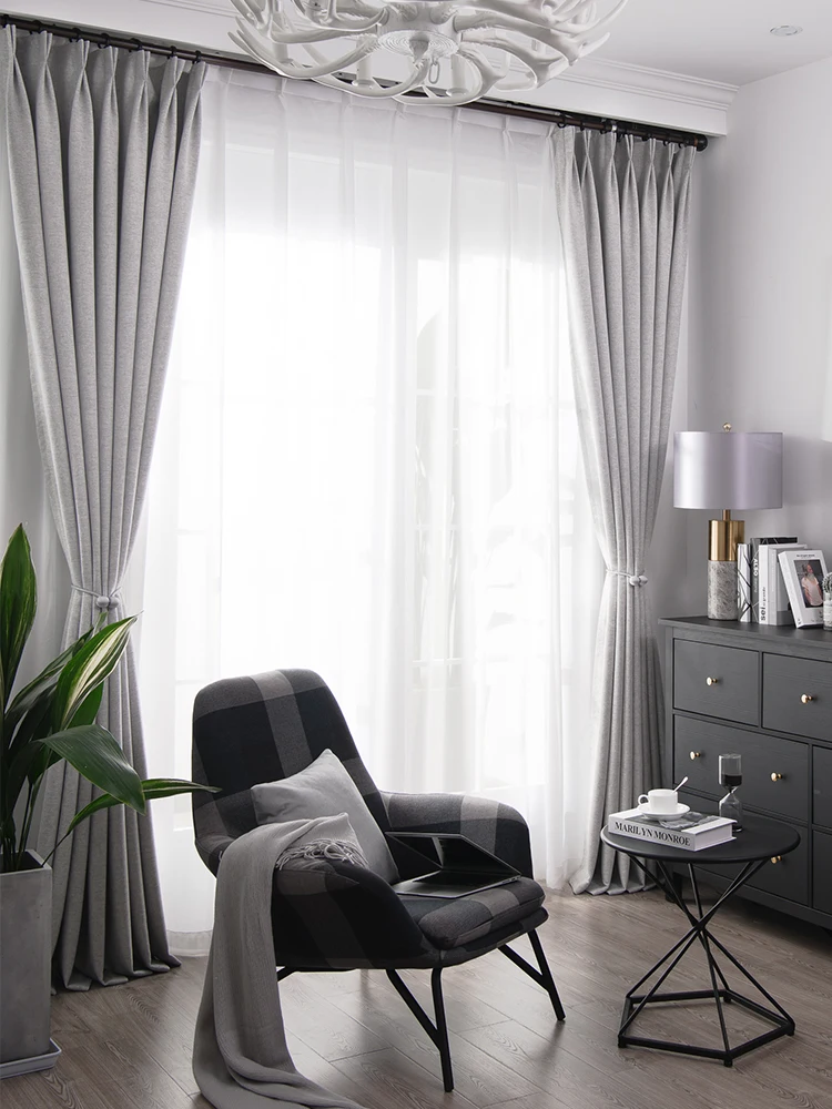 Pure color curtains, shade, Nordic minimalist style living room, finished with high-end atmospheric bedroom windows.
Pure color curtains, shade, Nordic minimalist style living room, finished with high-end atmospheric bedroom windows.