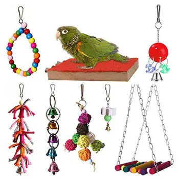8 Pcs Bird Colorful Bells Matte Springboard Playing Swing Hanging Parrot Toys
8 Pcs Bird Colorful Bells Matte Springboard Playing Swing Hanging Parrot Toys