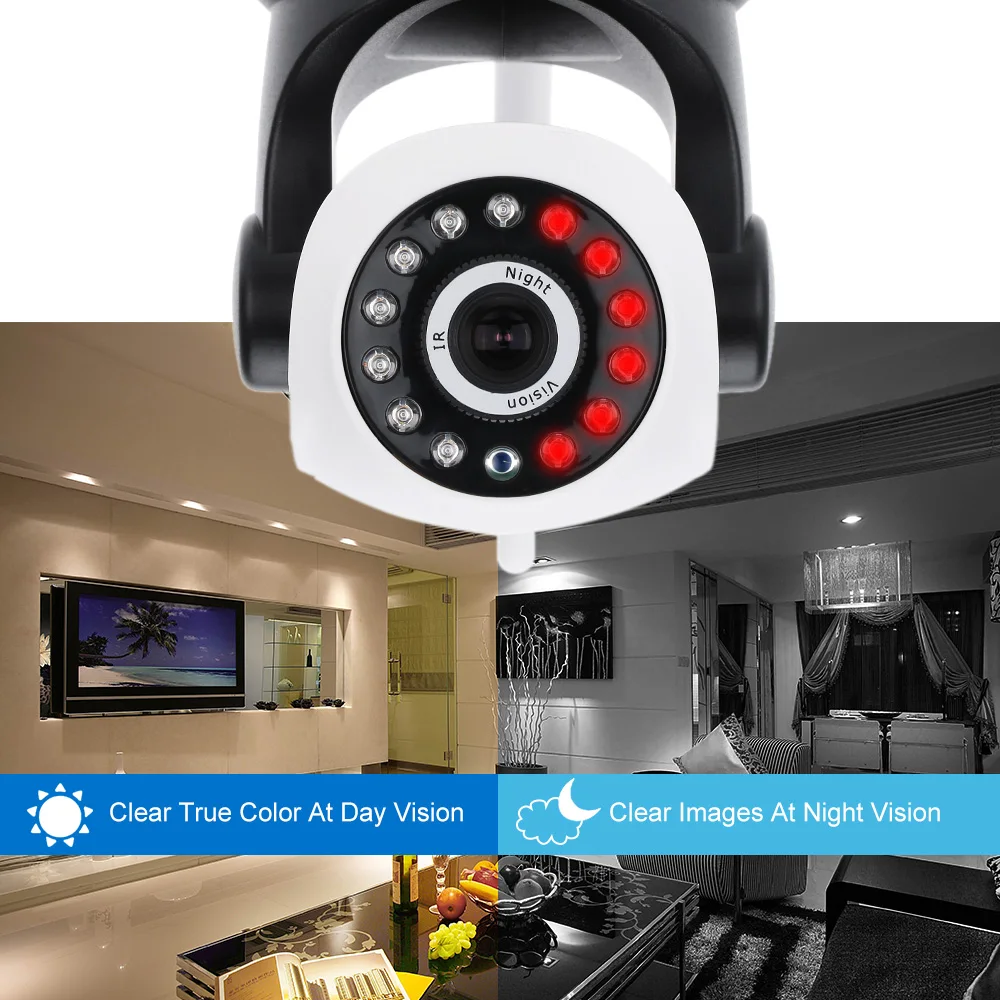 IP камера с функцией ночного видения Wi Fi PTZ RJ45|Камеры видеонаблюдения| |