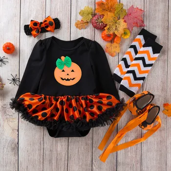 Newborn Baby Girls Halloween Pumpkin Romper Dress +Hairband+ Shoes +Stocking Set infant baby kids tutu dress jumpsuit clothes
Newborn Baby Girls Halloween Pumpkin Romper Dress +Hairband+ Shoes +Stocking Set infant baby kids tutu dress jumpsuit clothes