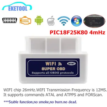 ELM327 WIFI V1.5 PIC18F25K80 4mHz Car Diagnostic Works Smart Phone Android/iOS ELM 327 Wi-Fi 12V Works Diesel No Burn/Smoke
ELM327 WIFI V1.5 PIC18F25K80 4mHz Car Diagnostic Works Smart Phone Android/iOS ELM 327 Wi-Fi 12V Works Diesel No Burn/Smoke