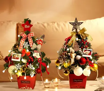 Mini Christmas Tree Tabletop Xmas Pine Tree with LED String Lights & Ornaments for Home Decoration
Mini Christmas Tree Tabletop Xmas Pine Tree with LED String Lights & Ornaments for Home Decoration