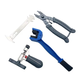 4 Pcs Bicycle Chain Repair Tool,Bicycle Chain Remove and Install Tool,Chain Clamp+Chain Cutter+Chain Ruler+Chain Brushes
4 Pcs Bicycle Chain Repair Tool,Bicycle Chain Remove and Install Tool,Chain Clamp+Chain Cutter+Chain Ruler+Chain Brushes