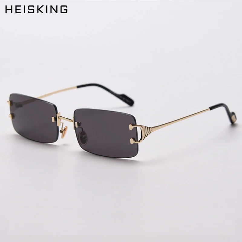 HEISKING Classic fashion Brand sunglasses rimless men retro rectangular sun glasses for women 2020 summer metal high quality
HEISKING Classic fashion Brand sunglasses rimless men retro rectangular sun glasses for women 2020 summer metal high quality