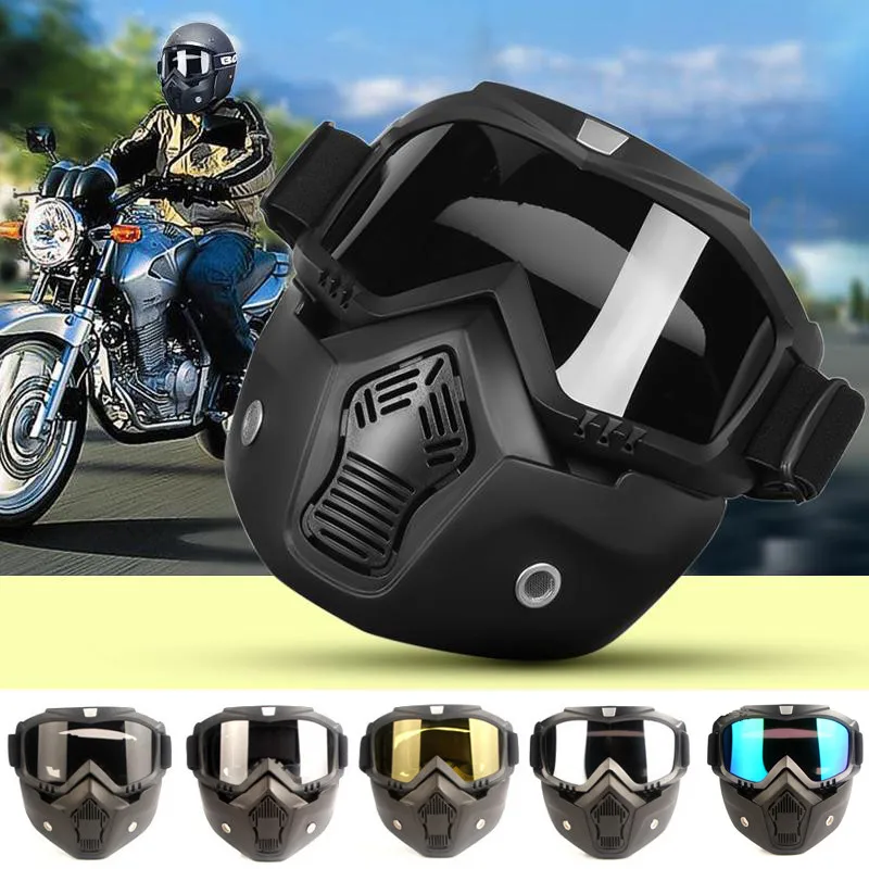 Modular Motorcycle Motocross Face Mask Goggles ATV MTB Off Road Eyewear Glasses Detachable Tactical Face Goggles Mask
Modular Motorcycle Motocross Face Mask Goggles ATV MTB Off Road Eyewear Glasses Detachable Tactical Face Goggles Mask
