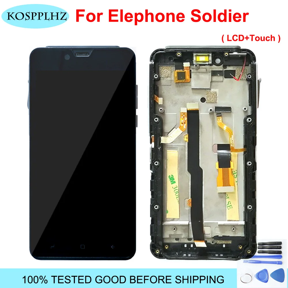 Оригинальный ЖК дисплей KOSPPLHZ для Elephone Soldier диагональю 5 дюйма с рамкой и