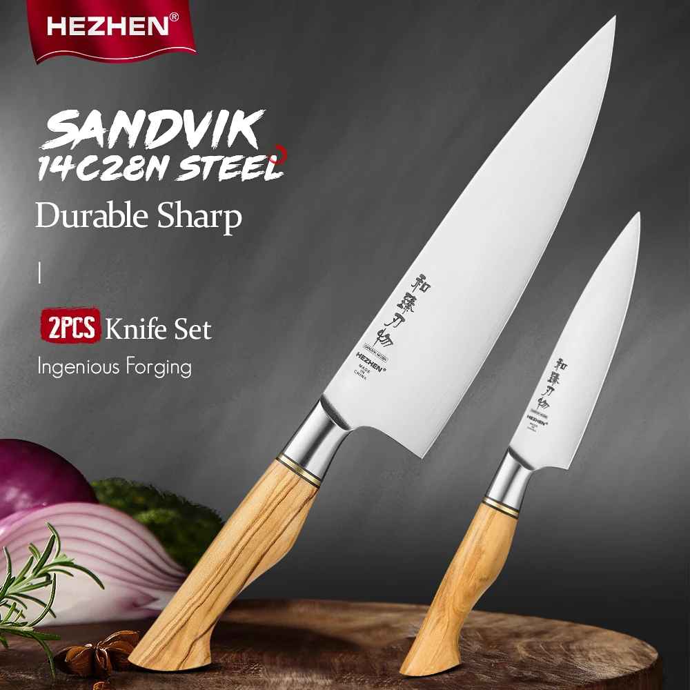 HEZHEN 2 шт Набор ножей Sanivik шеф-повара из нержавеющей стали Santoku утилита для очистки овощей для мяса острые кухонные принадлежности
HEZHEN 2 шт Набор ножей Sanivik шеф-повара из нержавеющей стали Santoku утилита для очистки овощей для мяса острые кухонные принадлежности