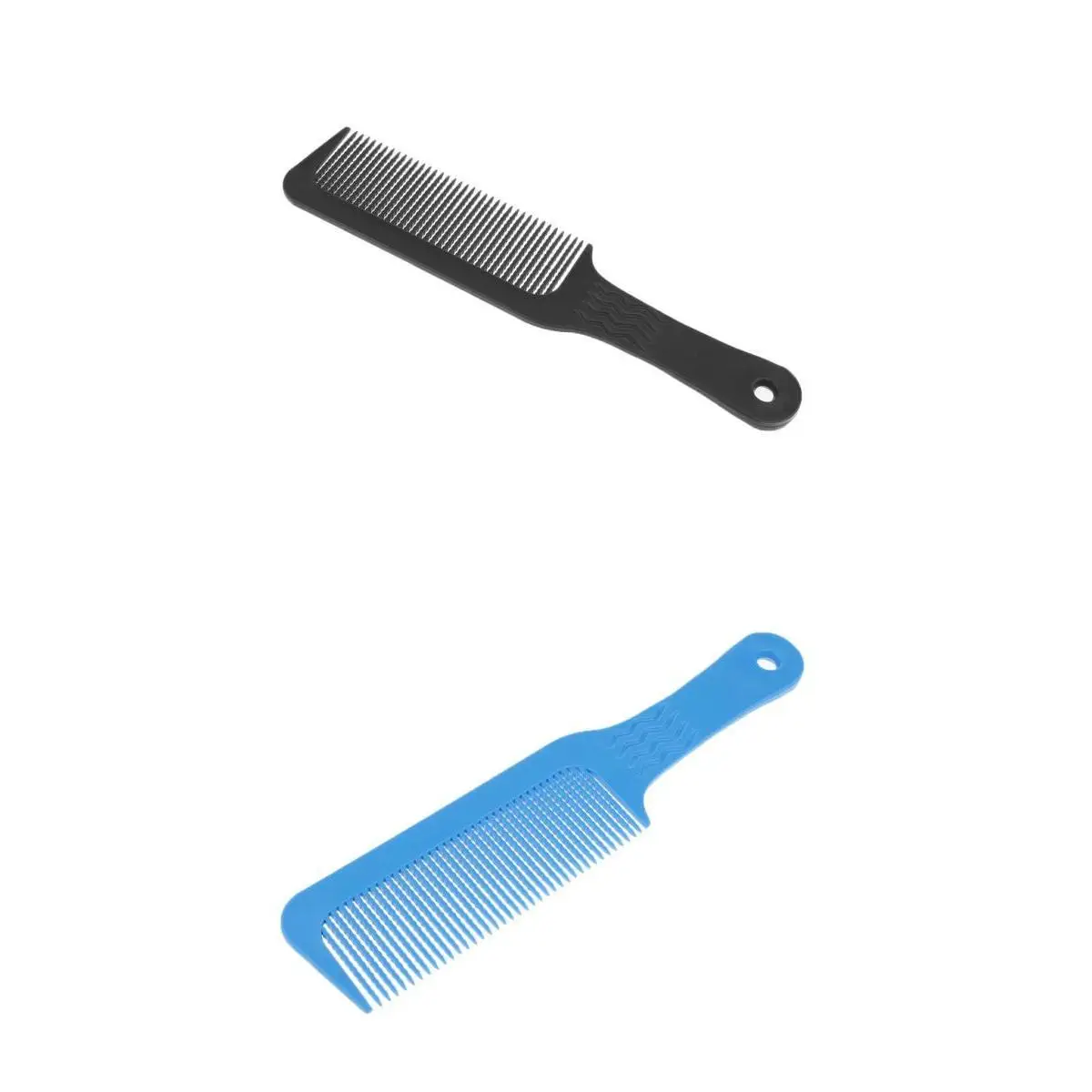 2 Pieces 9.3 inch Flat Top Clipper Comb Finely Waved Teeth Barber Salon Hair Cut Styling Comb - Black Blue 2 Pieces 9.3 inch Flat Top Clipper Comb Finely Waved Teeth Barber Salon Hair Cut Styling Comb - Black Blue
