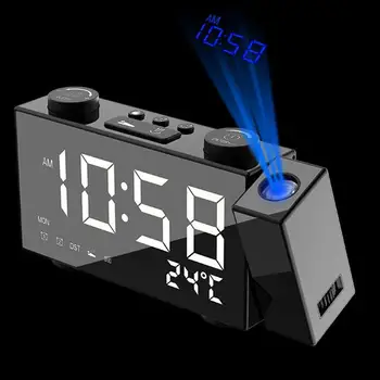 USB Multi Function Projection Alarm Clock Digital Date FM Radio Function Backlight Projector Desk Table Led Clock With Time
USB Multi Function Projection Alarm Clock Digital Date FM Radio Function Backlight Projector Desk Table Led Clock With Time